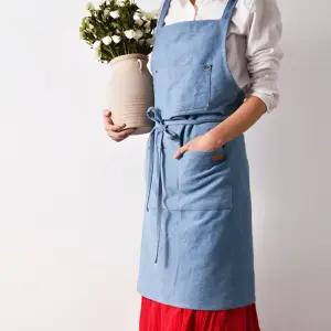 데님 앞치마 어린이집 바리스타 원피스 카페 주방 공방