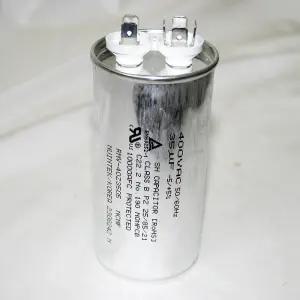 원형모터콘덴서/370V/400V 35uF/모터기동용/에어컨/실외기/보일러/냉동기/런닝콘덴서/대형선