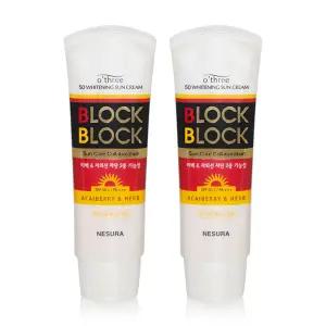 오뜨리 블록 앤 블록 화이트닝 선크림 80gX 2개