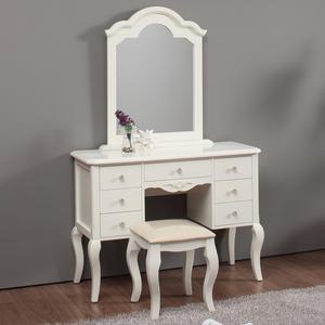[아이디얼리빙]셀레나 원목도장 화장대 세트(의자포함)