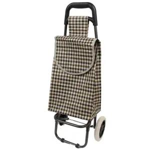 베이직체크 소 시장바구니캐리어 접이식카트 쇼핑 바퀴달린 핸드 폴딩 가방형 구루마 장보기용