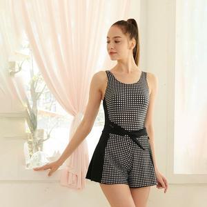 [제테스] 여성 여자 치마바지+U백 수영복 세트 체형커버 실내수영장 휴양지 3S68264