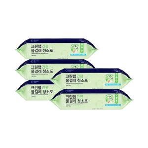 크린랩 간편 물걸레 청소포 대형 40매 x 5개 / 청소물티슈 일회용