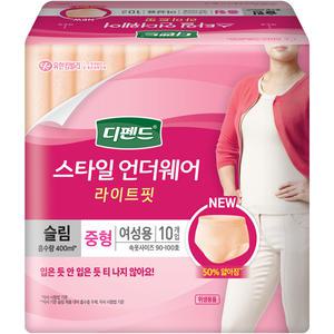 디펜드 스타일 언더웨어 여성용 요실금팬티 패드 남성 라이트핏슬림 중형10매x4팩