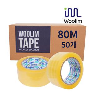 우림 더블경포장용 박스테이프 80m 50개 L50 투명