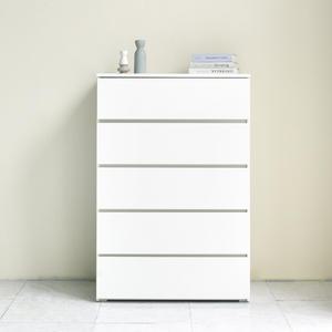 트리플 화이트 와이드 5단 서랍장