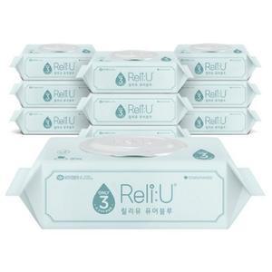 그린핑거 릴리유 퓨어블루 유아물티슈_캡형80매10팩