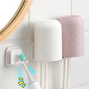 뷰티홈 심플 면도기 양치컵 칫솔 꽂이 거치대