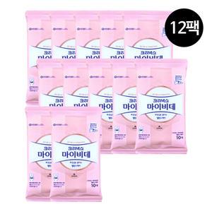 크리넥스 마이비데 밸런스케어 화장실용 물티슈 휴대용 10매 12팩