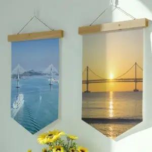 아트박스 꾸밈 fh342-우드페넌트_40CmX62Cm_부산바다광안대교