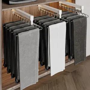 바트 레일 행거 인출식 슬라이딩 옷장 옷걸이 드레스룸 정리 바지걸이
