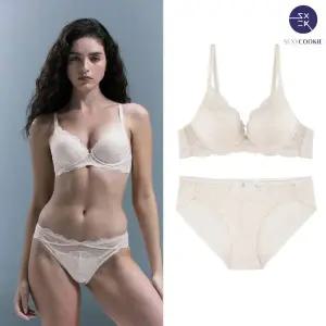 [롯데백화점]섹시쿠키 WEDDING PEARL 라이트 핑크 브라 헴팬티 세트 SCWBA901SCWPA901