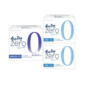 순수한면 제로 중형 ,16입, 2개 + 제로 슈퍼롱 오버나이트 8입, 1개