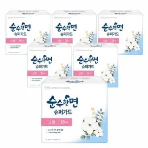 깨끗한 나라 순수한면 슈퍼가드 소형 18개입x6팩