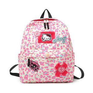 키티 핑크 레오파드 보부상 학생 백팩