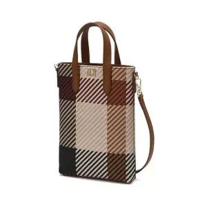 [닥스](강남점)DCWA5F501W2 [25FW][GREAT HOUSE CHECK PVC] 브라운 하우스체크 패턴 미니크로스백