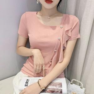 라인 라틴 댄스복 재즈 공연 하의 댄스 상의 연습복 스포츠 반팔 무대 의상 댄스상의 댄스옷