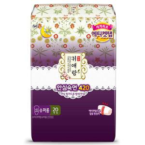 쏘피 귀애랑 안심숙면 420 슈퍼롱 오버나이트 42cm 패드형