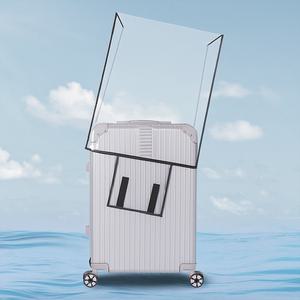 투명 캐리어 커버 오염방지 방수 PVC 보호 덮개 항공 기내용 화무용 긁힘방지 케이스