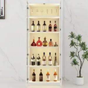 써밋 800 LED 조명 유리 수납장 위스키 술장 진열장 5단 거실장 레고 피규어 장식장