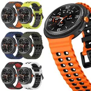 [수나르]갤럭시워치8 8클래식 40mm 44mm 46mm 호환 전용 실리콘 오션밴드 더블버클 스포츠 스트랩 시계줄