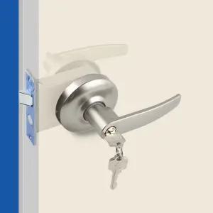 두꺼운 방화문 손잡이 현관문 현관정 도어락 45~60mm용