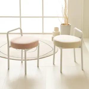 보루네오 마르체 폴라 원형 등받이 화장대 스툴 BCM652C (착불)