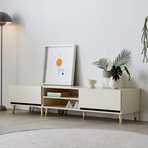 나무뜰 켄트 선반형 거실장 1800 티비다이 MRF014C (착불)