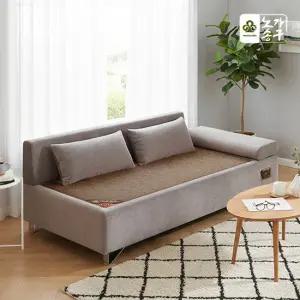 노송가구 가우리 패브릭 참숯볼 흙쇼파 3인 카우치 온열소파