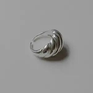 925실버 무스 웨이브 꽈배기 오픈링반지 통통 볼륨은반지 SR322 Mousse