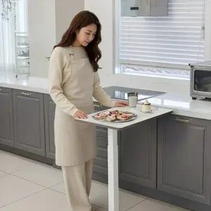 핏쳐 고정식 이동형 높이 조절 미니 침대 거실 사이드 테이블 거치대 FDMS2L