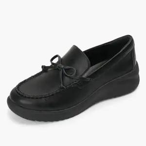 [베어파우] MIKA 블랙 여성 키높이 로퍼 K3023001RC-W