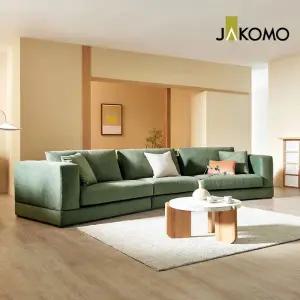 [롯데백화점]자코모 안드레아 6인 라운드형 젠위브 패브릭 소파(+쿠션2개)