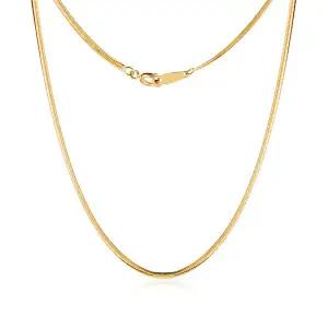 [모룬] 18K 2mm 센슈얼 스네이크 뱀줄 체인 목걸이 MON40697