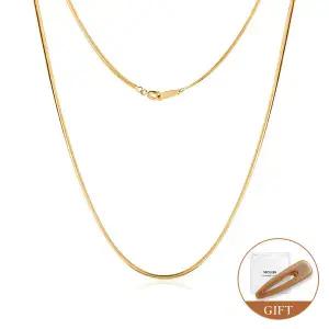 [모룬] (2월베스트) 18K 1.2mm 센슈얼 스네이크 뱀줄 체인 목걸이 MON40695