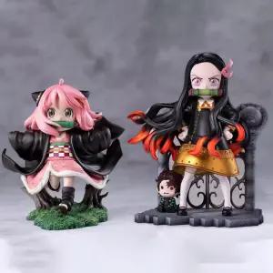 스파패 아냐 네즈코 포저 교복 GK 피규어 모델 고급 장식 인테리어 귀멸의 칼날 귀칼