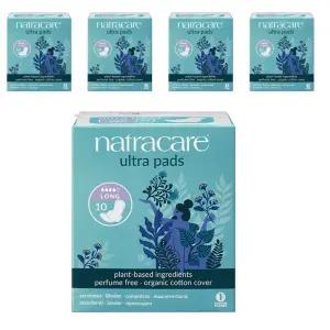 나트라케어 울트라 흡수 빠른 순한 패드 생리대 날개형 롱 대형 10개입 5개