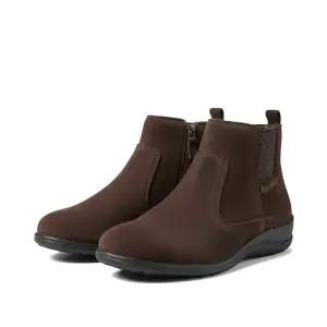 베어파우 HOLLIE 천연 소가죽 여성 기모 앵클부츠 0701004ND-W