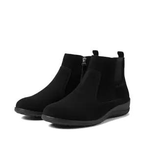 베어파우 HOLLIE 천연 소가죽 여성 기모 앵클부츠 0701001ND-W