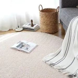 원형 카페트 사계절 러그 미끄럼방지 매트 거실 침실 W8D7CAC