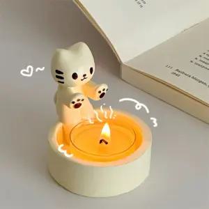 일상발견 촛대 캔들홀더 고양이촛대 캔들트레이 티라이트홀더