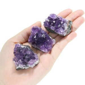 다미식 자수정 클러스터 천연 원석 지오드 크리스탈 영적 치유 돌 30-50g/1개