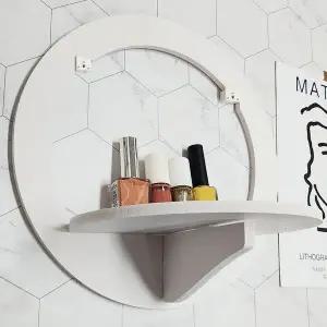 [하프클럽/]콘센트 활용 조립 선반 원형 미니선반 벽선반 벽걸이