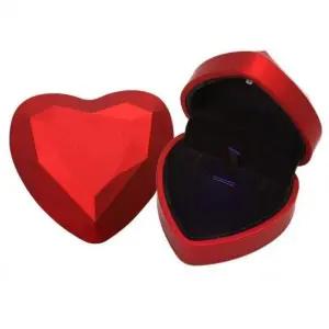 [하프클럽/]하트 인기 LED 목걸이 케이스 감성 레드 주얼리 상자