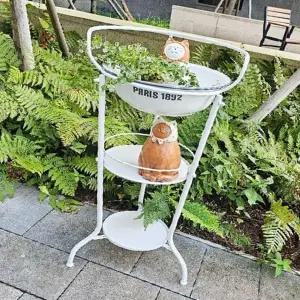 [하프클럽/]인테리어 3단 선반 소품 수납장 원형 디스플레이 정원 조경 정리