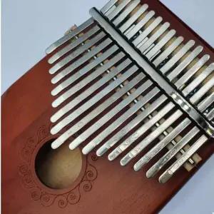 [하프클럽/]마호가니 칼림바 17음계 핑거피아노 쉬운 악기 유아 손가락 피아