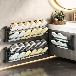 무타공 슬리퍼 정리대 혼족 현관 욕실 다용도 걸이
