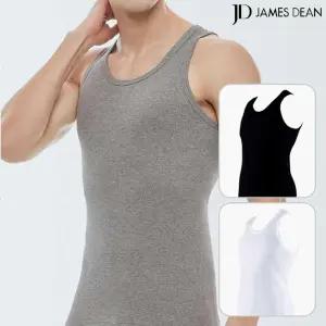 제임스딘 남자 순면 신축성좋은 골지 런닝 화이트 그레이 블랙 JHMRV011