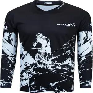 Teleyi 남성용 산악 자전거 저지 긴 소매 오프로드 의류 다운힐 모토크로스 셔츠 통기성 /수분 흡수 상의