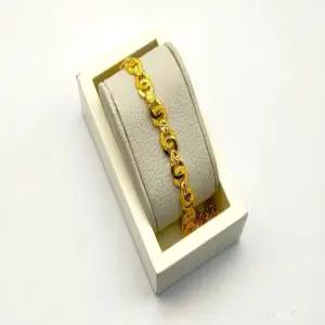 24K 순금 5돈 페어링 팔찌(18K 연결고리 장식)